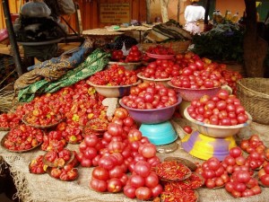 Adjarra : tomates et piments  