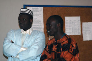 Fadel, ancien élève et membre du club Draguignan-Bénin et son professeur Tidjani Bandele Coffe qui a porté et animé le club de 2004 à 2019. Tidjani a quitté le lycée mais demeure un pilier des échanges culturels entre nos deux pays.